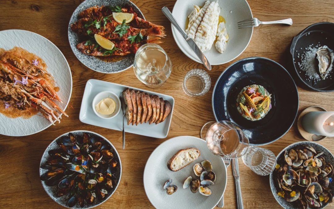 Wijnmakers Lunch Met Diverse Gerechten
